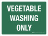 Vegetable Washing Only Green Landscape - Wall Sign Vegetable Washing Only Green Landscape - Wall Sign