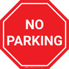 Stop Sign No Parking - Floor Sign