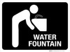 Water Fountain with icon - Wall Sign Water Fountain with icon - Wall Sign