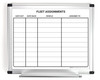 Fleet Assignments - 14X11 Dry Erase Whiteboard Fleet Assignments - 14X11 Dry Erase Whiteboard
