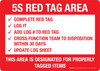 5S Red Tag Area - Procedure Landscape - Wall Sign