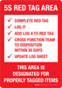 5S Red Tag Area - Procedure Portrait - Wall Sign 5S Red Tag Area - Procedure Portrait - Wall Sign