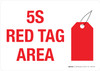 5S Red Tag Area with Icon Landscape - Wall Sign