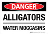 Danger: Alligators Water Moccasins Landscape - Wall Sign