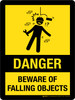 Danger: Beware Of Falling Objects Landscape - Wall Sign