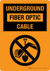 Underground Fiber Optic Cable - Wall Sign
