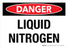 Danger: Liquid Nitrogen Landscape - Wall Sign Danger: Liquid Nitrogen Landscape - Wall Sign