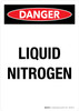 Danger: Liquid Nitrogen Portrait - Wall Sign Danger: Liquid Nitrogen Portrait - Wall Sign
