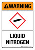 Warning: Liquid Nitrogen Portrait - Wall Sign