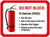Do Not Block - Operation Instruction - Floor Sign Do Not Block - Operation Instruction - Floor Sign