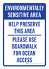 Environmentally Sensitive Area: Help Preserve This Area Please Use Boardwalk For Ocean Access Portrait - Wall Sign
