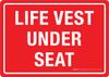 Life Vest Under Seat Landscape - Wall Sign