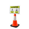 Caution: Pedestrian Activity Forklift Activity Landscape - Single-Sided Cone Signs Caution: Pedestrian Activity Forklift Activity Landscape - Single-Sided Cone Signs