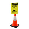 Caution: You Are Now Leaving This ESD Protected Area - Items Must be in Protective Packaging with Icon Portrait - Single-Sided Cone Signs Caution: You Are Now Leaving This ESD Protected Area - Items Must be in Protective Packaging with Icon Portrait - Single-Sided Cone Signs