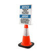 Notice: Vendors and Visitors Must Register at main Office Portrait - Single-Sided Cone Signs
