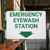 Emergency Eyewash Station Arrow Down Landscape - Rack Mounted Sign Emergency Eyewash Station Arrow Down Landscape - Rack Mounted Sign
