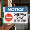 Notice: One Way Only - Do Not Enter Landscape - Rack Mounted Sign Notice: One Way Only - Do Not Enter Landscape - Rack Mounted Sign