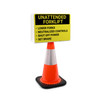 Unattended Forklift Rules Landscape - Double-Sided Cone Sign Unattended Forklift Rules Landscape - Double-Sided Cone Sign