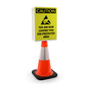Caution: You Are Now Leaving This ESD Protected Area Portrait - Double-Sided Cone Sign