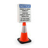 Notice: Perform Forklift Safety inspection At The Start of Each Shift Portrait - Double-Sided Cone Sign