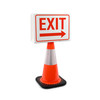 Exit with Arrow Right Landscape - Double-Sided Cone Sign Exit with Arrow Right Landscape - Double-Sided Cone Sign