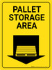 Pallet Storage Area Portrait - Wall Sign Pallet Storage Area Portrait - Wall Sign