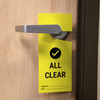 All Clear Yellow with Icon - Door Hanger All Clear Yellow with Icon - Door Hanger