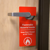 Flammable Material Inside with Icon - Door Hanger Flammable Material Inside with Icon - Door Hanger