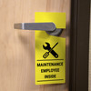 Maintenance Employee Inside with Icon - Door Hanger Maintenance Employee Inside with Icon - Door Hanger