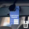 Temporary Parking - License No/Exp Date/Name - Car Permit Parking Tag