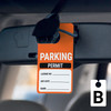 Parking Permit - License No/Exp Date/Name - Car Permit Parking Tag