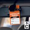 Contractor Parking Permit - License No/Exp Date/Name - Car Permit Parking Tag Contractor Parking Permit - License No/Exp Date/Name - Car Permit Parking Tag