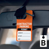 Contractor Parking Permit - License No/Exp Date/Name - Car Permit Parking Tag Contractor Parking Permit - License No/Exp Date/Name - Car Permit Parking Tag