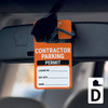 Contractor Parking Permit - License No/Exp Date/Name - Car Permit Parking Tag Contractor Parking Permit - License No/Exp Date/Name - Car Permit Parking Tag