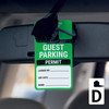 Guest Parking Permit - License No/Exp Date/Name - Car Permit Parking Tag