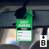 Guest Parking Permit - License No/Exp Date/Name - Car Permit Parking Tag