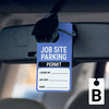 Job Site Parking Permit - License No/Exp Date/Name - Car Permit Parking Tag