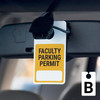 Faculty Parking Permit - Write-on - Car Permit Parking Tag