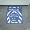 Notice: Keep This Area Clear at All Times Portrait - Large Floor Sign Notice: Keep This Area Clear at All Times Portrait - Large Floor Sign