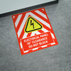 Electrical Panel 36" Clearance Do Not Block Red/White Hazard Portrait - Large Floor Sign