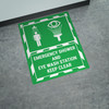 Emergency Shower and Eye Wash Station Keep Clear Portrait - Large Floor Sign Emergency Shower and Eye Wash Station Keep Clear Portrait - Large Floor Sign