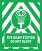 Eye Wash Station - Do Not Block Portrait - Large Floor Sign
