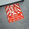 Fire Exit Do Not Block Portrait - Large Floor Sign Fire Exit Do Not Block Portrait - Large Floor Sign