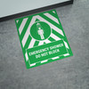 Emergency Shower Do Not Block Portrait - Large Floor Sign Emergency Shower Do Not Block Portrait - Large Floor Sign