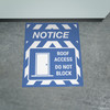 Notice: Roof Access Do Not Block Portrait - Large Floor Sign