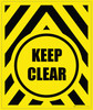 Keep Clear Yellow/Black Hazard Portrait - Large Floor Sign Keep Clear Yellow/Black Hazard Portrait - Large Floor Sign