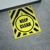 Keep Clear Yellow/Black Hazard Portrait - Large Floor Sign Keep Clear Yellow/Black Hazard Portrait - Large Floor Sign