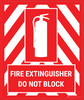 Fire Extinguisher Do Not Block Portrait - Large Floor Sign Fire Extinguisher Do Not Block Portrait - Large Floor Sign