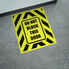 Do Not Block This Door Yellow/Black Hazard Portrait - Large Floor Sign