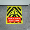 High Voltage Keep Clear Yellow/Black Hazard Portrait - Large Floor Sign